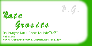 mate grosits business card